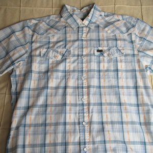 Howler Brothers H Bar B S/S Snapshirt Blue checker M